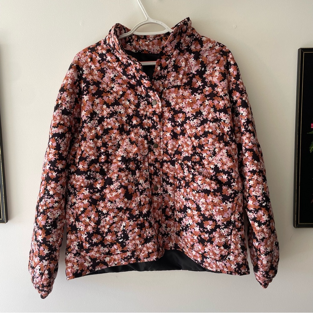 NWT Social Standard by Sanctuary floral quilted twill jacket size medium